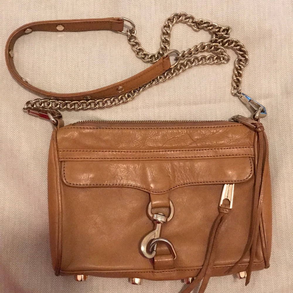 Rebecca Minkoff Mini MAC crossbody in Tan/toast